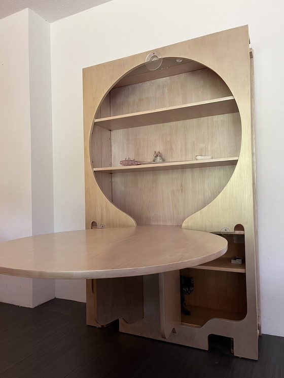 Image 1 of Cabinet and dining table made of thick plywood