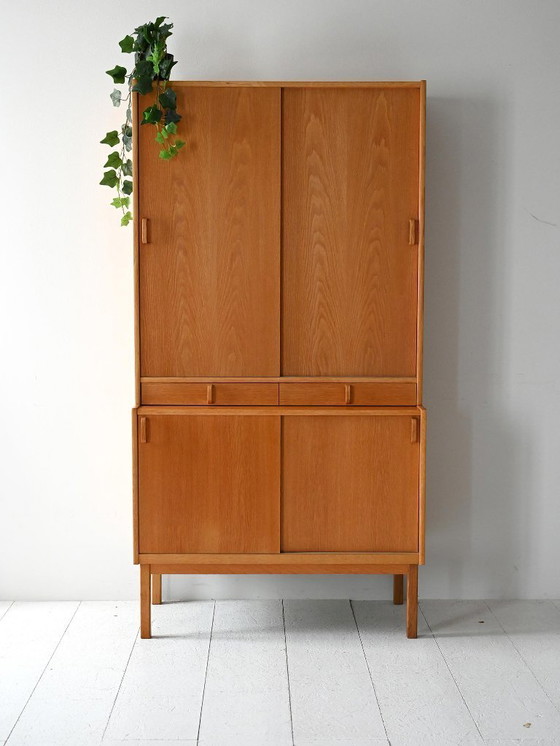 Image 1 of Vintage Scandinavian oak bookcase by Bodafors