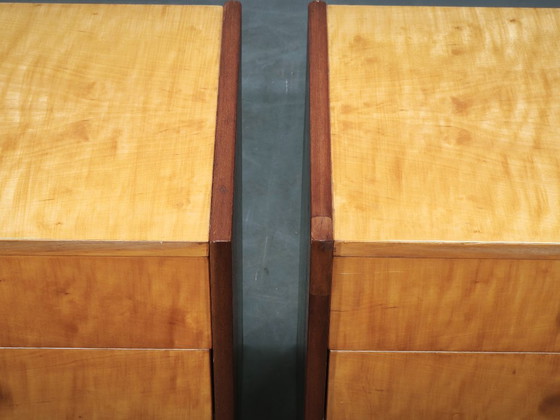 Coppia di comodini cecoslovacchi Mid-Century Modern, anni '70, Legno, Marrone, Mid Century Modern (foto 12 di 15)