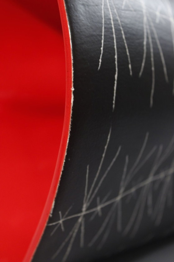 Image 1 of 34 cm Jean de Lespinasse - Large vase no. 308, scarified decoration, Nice, France, 1950s