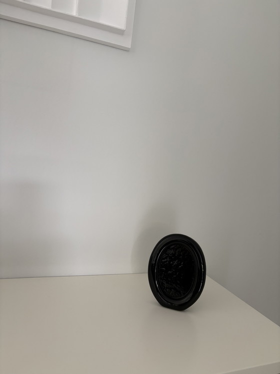 Image 1 of Fotolijstje van Zwart Glas, Scandinavian Design
