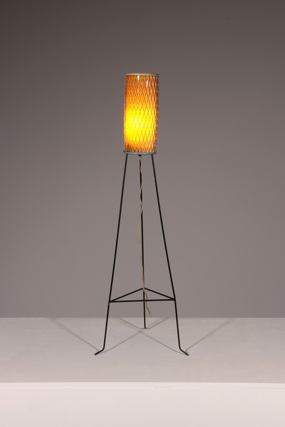 Image 1 of Lampada da terra vintage a forma di razzo di Josef Hurka, anni &#39;50