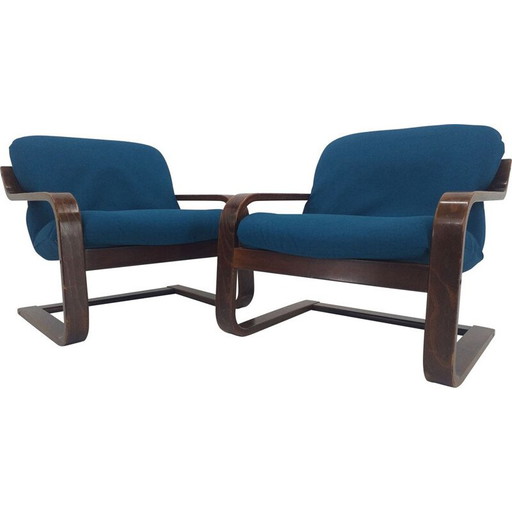 Coppia di poltrone Mid-Century Westnofa, Norvegia, anni '70