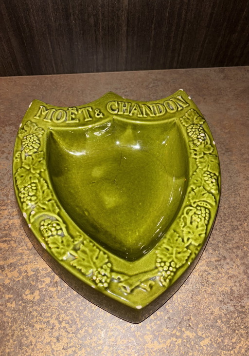 Cenicero vintage de cerámica Moët & Chandon