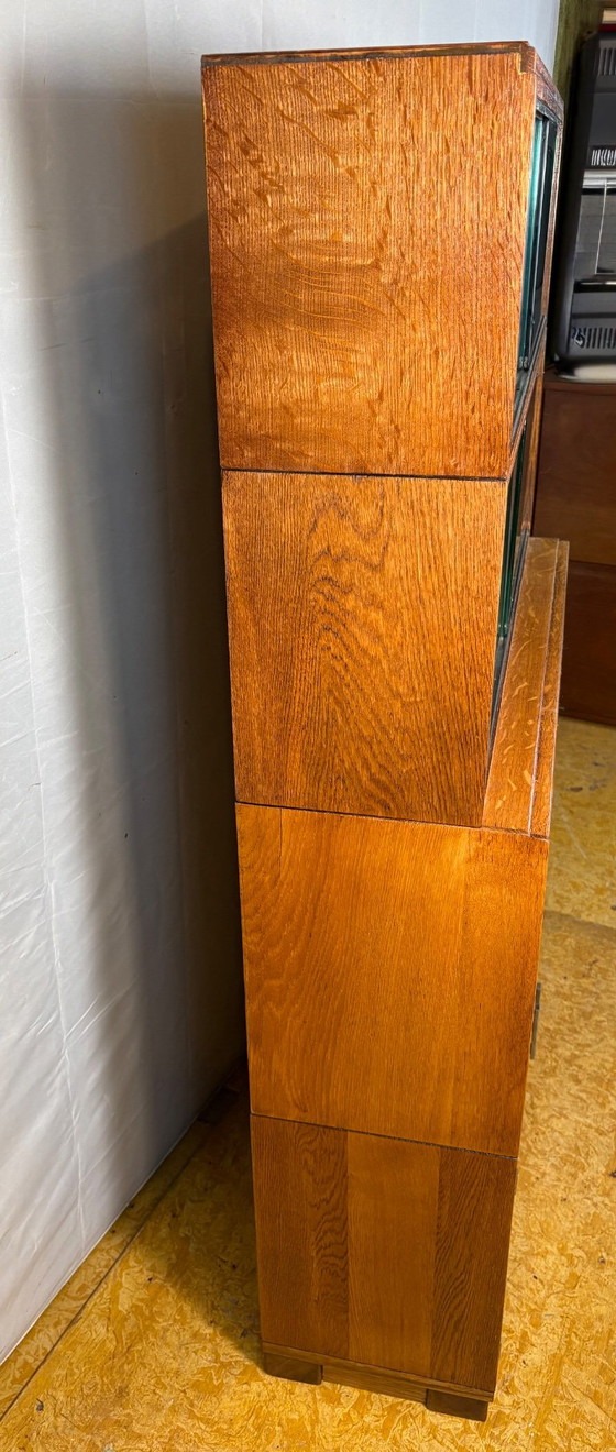 Vintage Minty of Oxford Sectional Stacking Bookcase | 1950s–1960s | Oak | British Mid-Century Design – Wood (photo 9 of 10)