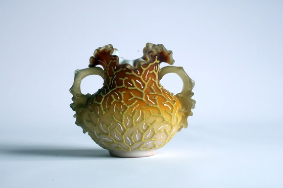 Image 1 of Victorian Glass Coralene Vase, Late 19th Century
