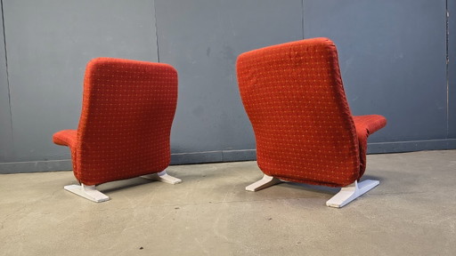 Pierre Paulin Concorde chairs, set of 4, 1960s