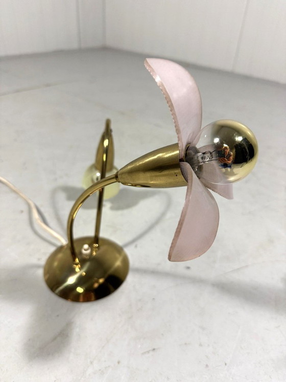 Lámpara de mesa GERU-Leuchten Flower, Alemania – Lámparas de mesa, Plastic, Brass (photo 9 of 18)