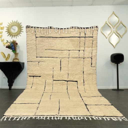 Berberteppich - 310 cm x 193 cm - weiße Wolle