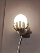 Vintage porcelain wall lamp hand ball