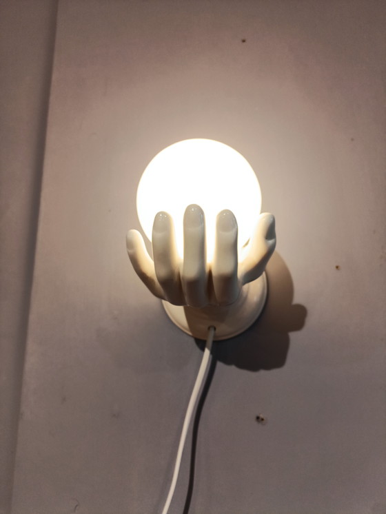 Image 1 of Lampada da parete vintage in porcellana per pallamano