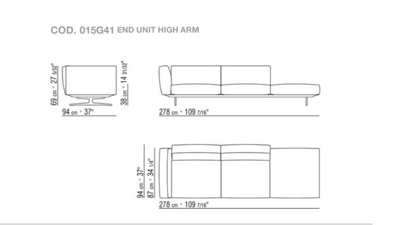 Image 1 of Canapé d'angle Flexform Softdream en tissu Terracotta Astro