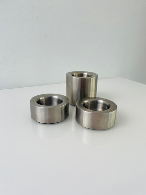 Ensemble de 3 chandeliers design Brabantia – acier inoxydable brossé