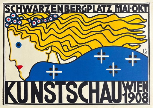Bertold Löffler Art Exhibition Vienna (1908) poster 1986