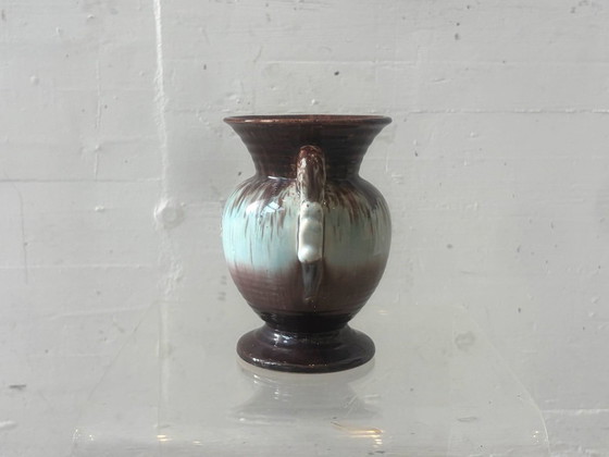 Vintage Ceramic Handled Vase by Bay Model 92-15 (photo 3 of 12)