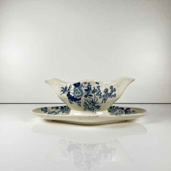 Image 1 of Saucière Longwy, fin du 19e siècle "Ycho".