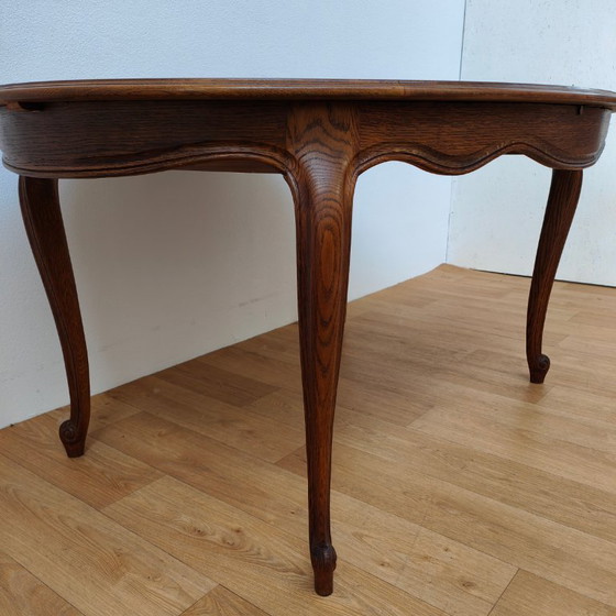 Image 1 of Oval vintage dining table dining room table extendable table