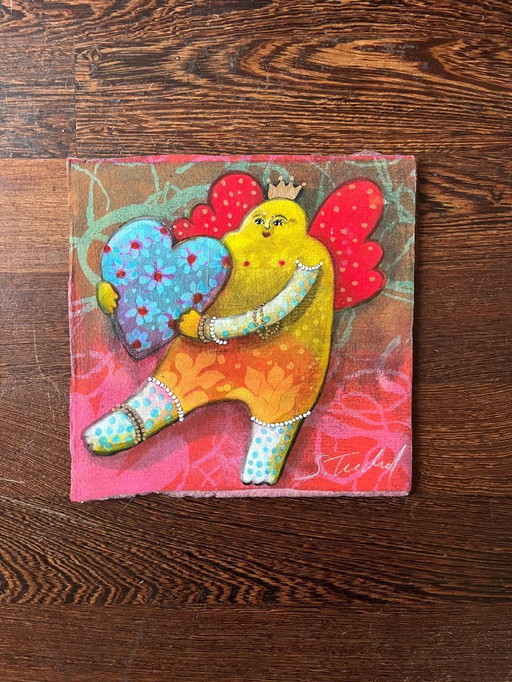 Signed work in mixed media Sabine Tuchel