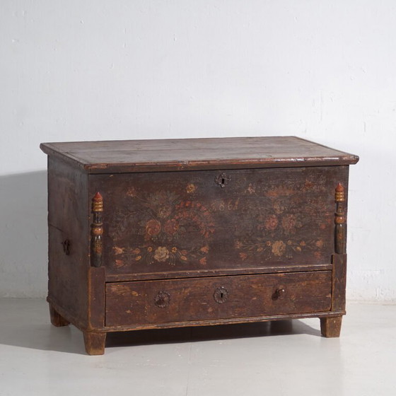 Baule contenitore antico datato Anno 1861 #23 – Cassettiere (photo 7 of 40)