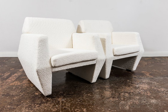 Image 1 of Geometrische vintage fauteuils van Lfm, Polen, jaren 70, set van 2
