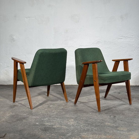 Chierowski Type 366 Lounge Chairs, Pair, 1960s – Józef Chierowski, Armchairs, Textile (photo 8 of 13)