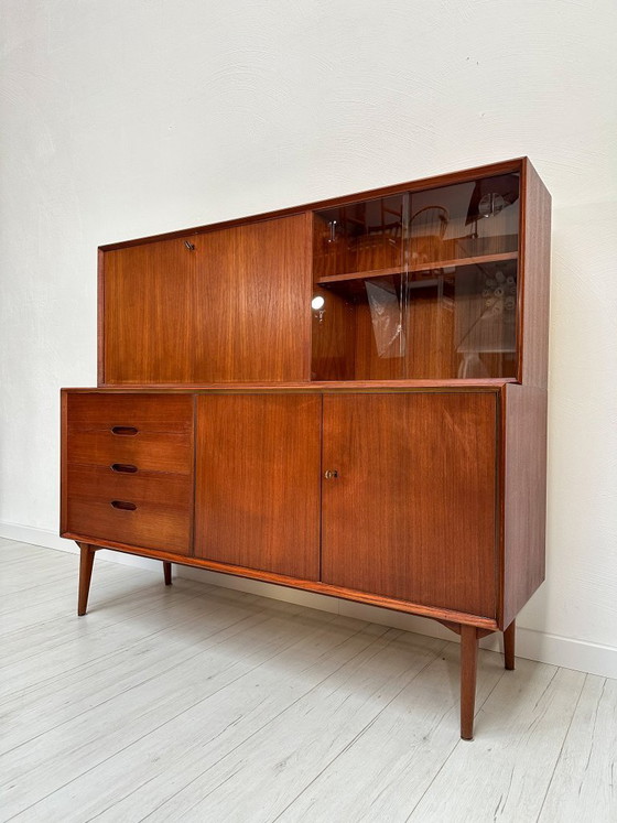 Image 1 of 1960s Teak Sideboard / Highboard ‘Vario 150’ by Rex Raab for Wilhelm Renz – Mid-Century Cabinet