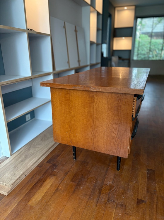 Scrivanie in impiallacciatura di teak anni '60, Pastoe? – Legno (photo 5 of 9)