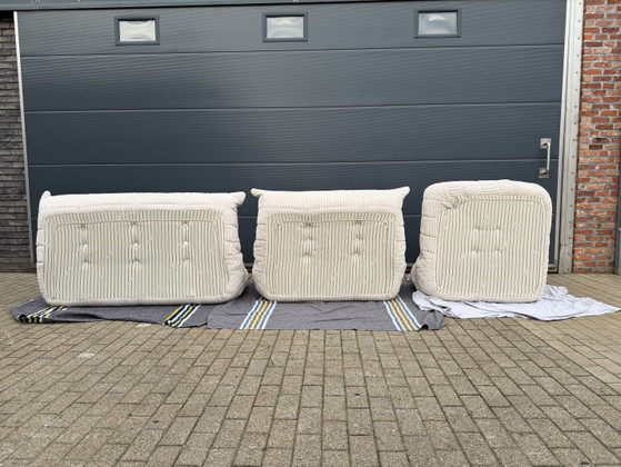 Image 1 of Ligne Roset Togo 3zit, 2zit en hoek in Beige Ribcord (Velours côtelé) 10/10 staat!!