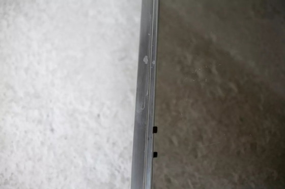 Image 1 of Tavolino da caffè a due ripiani in acciaio e vetro fumé