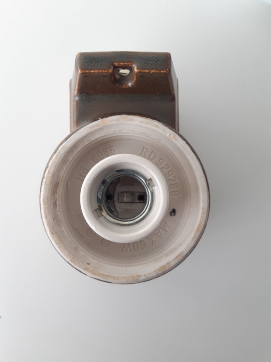 Image 1 of Porseleinen vintage wandlamp van Ifö Electric met 2 lichtpunten, groene jaren 60 lamp  ontworpen door Sigvard Bernadotte