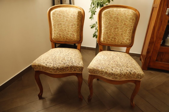 Image 1 of Vintage Salon Sofa Set with Floral Upholstery 