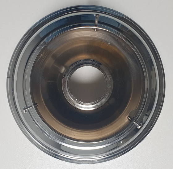 Large Art Deco Ceiling light in very good condition – Chrome, Glass (photo 13 of 19)