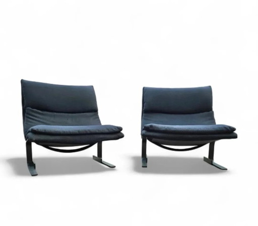 Sedie e poltrone vintage design italiano Onda Wave Giovanni Offredi / Saporiti anni '80