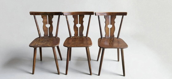 4 sillas de bistró rústicas – Sillas de comedor, Wood, Rustic (photo 3 of 15)