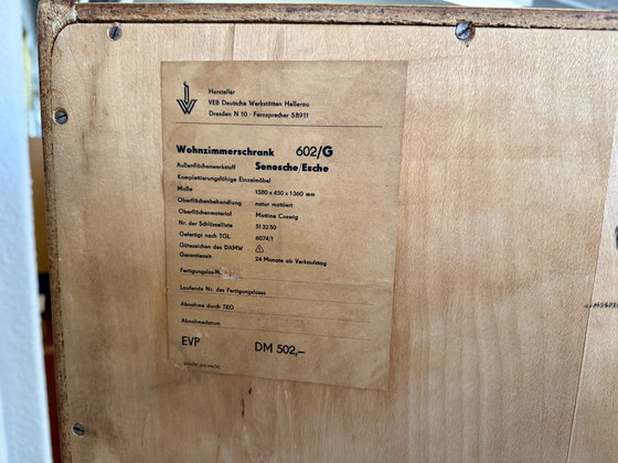 Image 1 of Buffet haut vintage Hellerau F. Ehrlich des années 1950