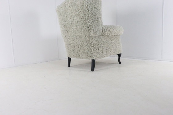 Image 1 of Fauteuil groot harig doodly volledig gerestaureerd