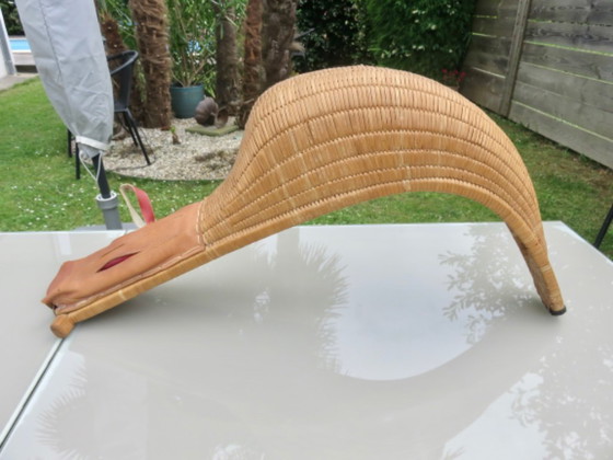 Image 1 of Ancienne chistera grand gant et sa balle (pelote) 65cm, Pays Basque, Jaï Alaï, Cesta Punta