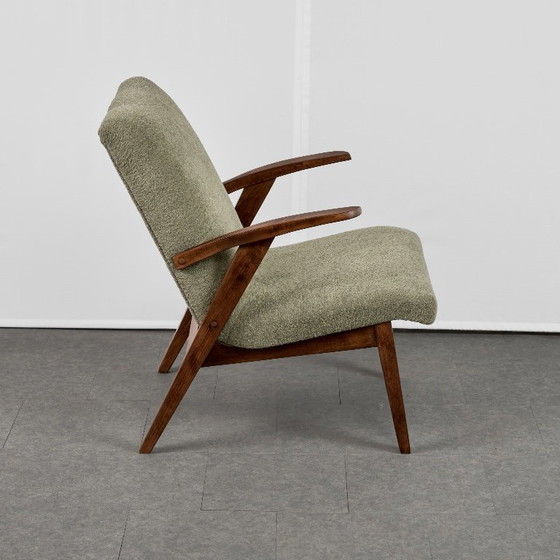 Iconic Armchair by Mieczysław Puchała, 1960s, Poland – Textile, Wood (photo 8 of 17)