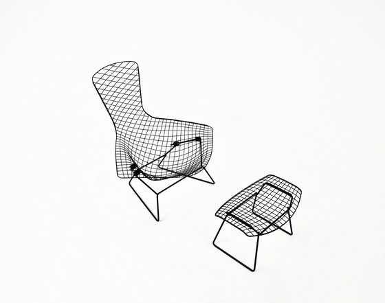 Image 1 of Bird Chair With Ottoman By Harry Bertoia For Knoll, 1960S