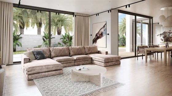 Image 1 of Canapé grand U panoramique AARON Velours - SIA HOME