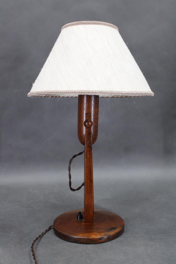 Image 1 of Lámpara de mesa o de pared de roble de los años 60, Checoslovaquia