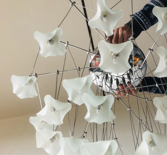 Image 1 of Lucciole cascade kroonluchter van MetalSpot, Italië, chroom en matglas