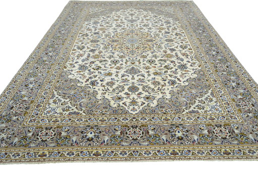 Kashan Kork - Perserteppich 341 x 242 cm - Beige