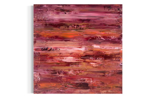 Artwork: Afterglow 100x100x3,8 cm – schilderijen tekeningen, Canvas