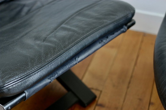 Image 1 of Fauteuil et ottoman Roche Bobois vintage lounge Kroken, Ake Frybiter