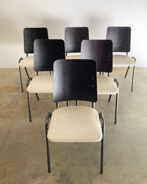 6x Vintage School Chair The Falcon