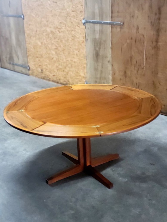 Image 1 of Dyrlund Flip Flap Lotus dining table in teak Denmark 1960