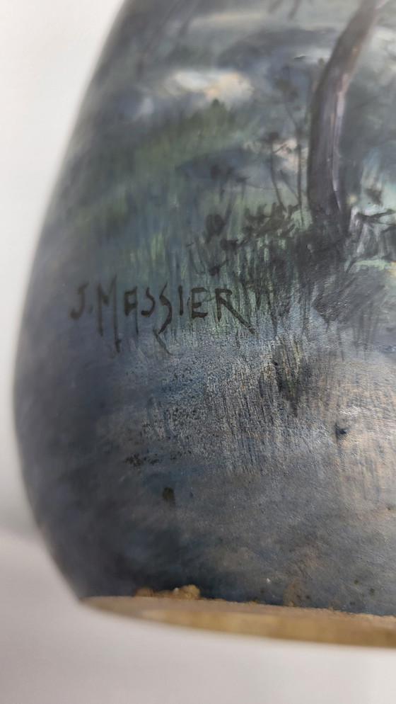 Image 1 of Jerome Massier Vase aus Keramik, Frankreich, Circa 1920
