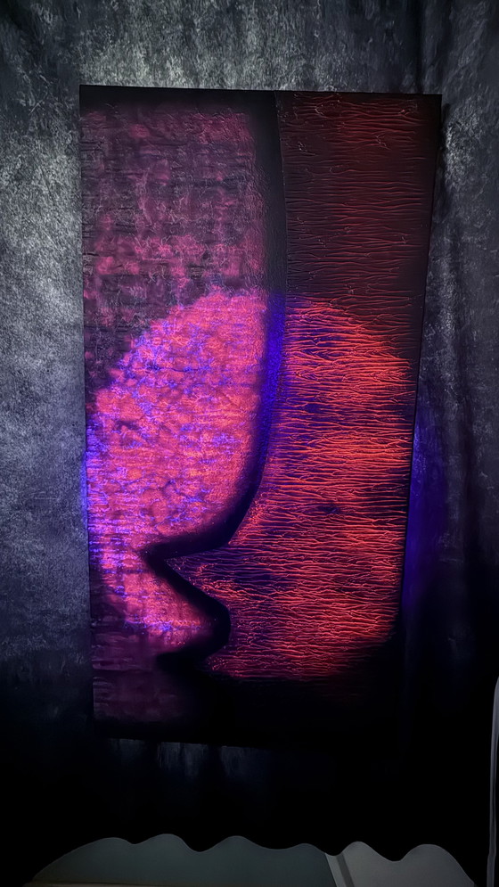 Image 1 of Rotan Hunt "Pink Aware" Murale UV a luce nera