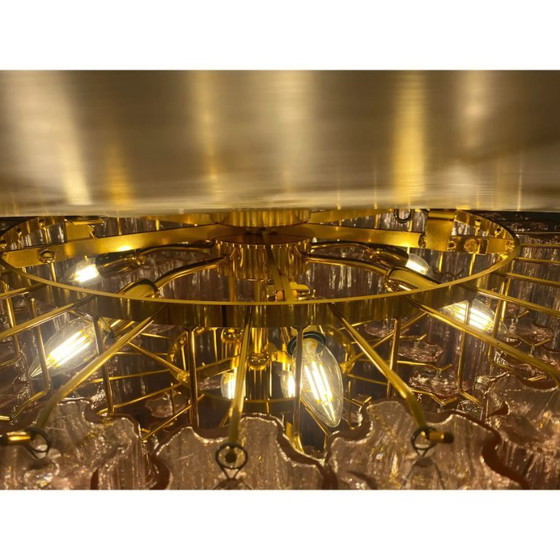 Image 1 of Luxury Pink Murano Tronchi Flush Ceiling Fixture